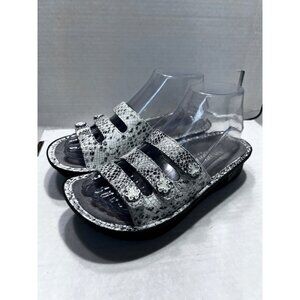 Alegria Womens Snake Print Strap Sandals Size 6